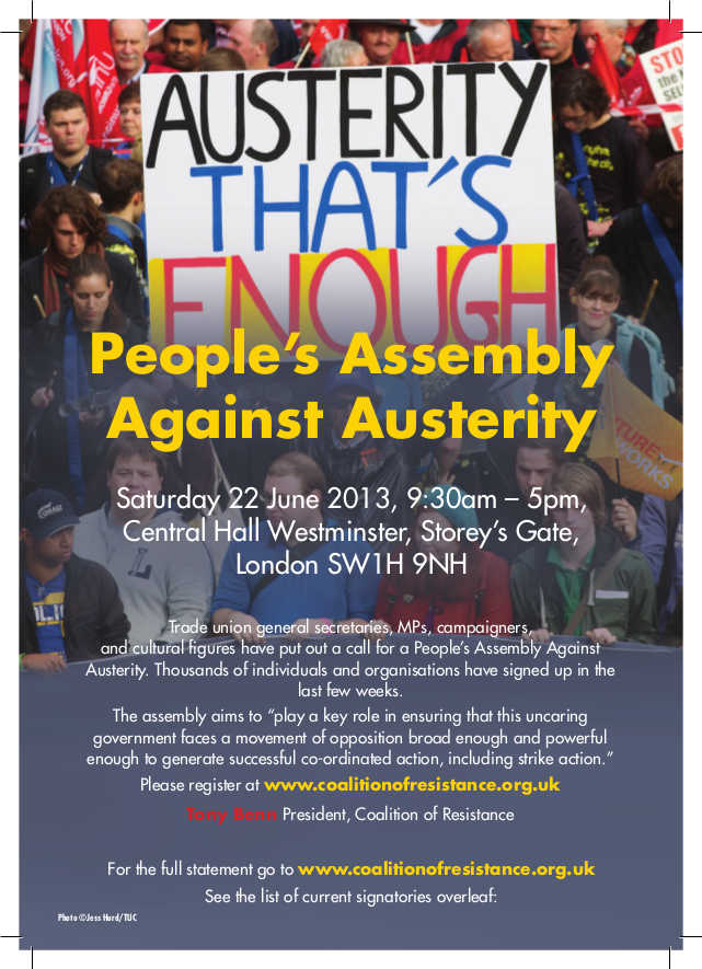 People’s Assembly Leaflet